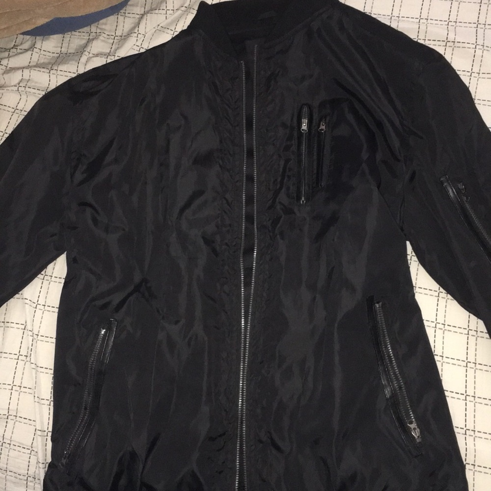 Alexander Julian Polyester Bomber Jacket